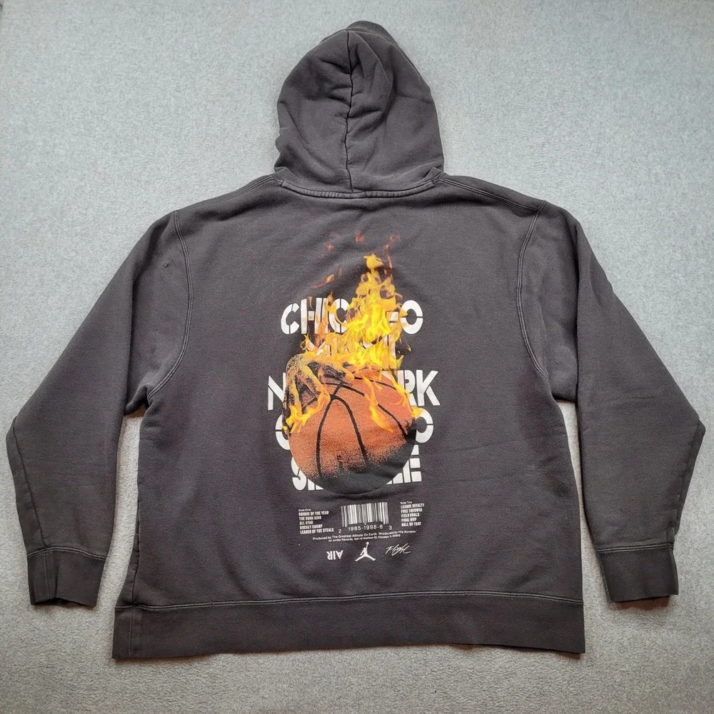 [READ] Jordan Pullover Hoodie Mens 2XL Gray CJ9078-060 Jumpman Graphic Fleece